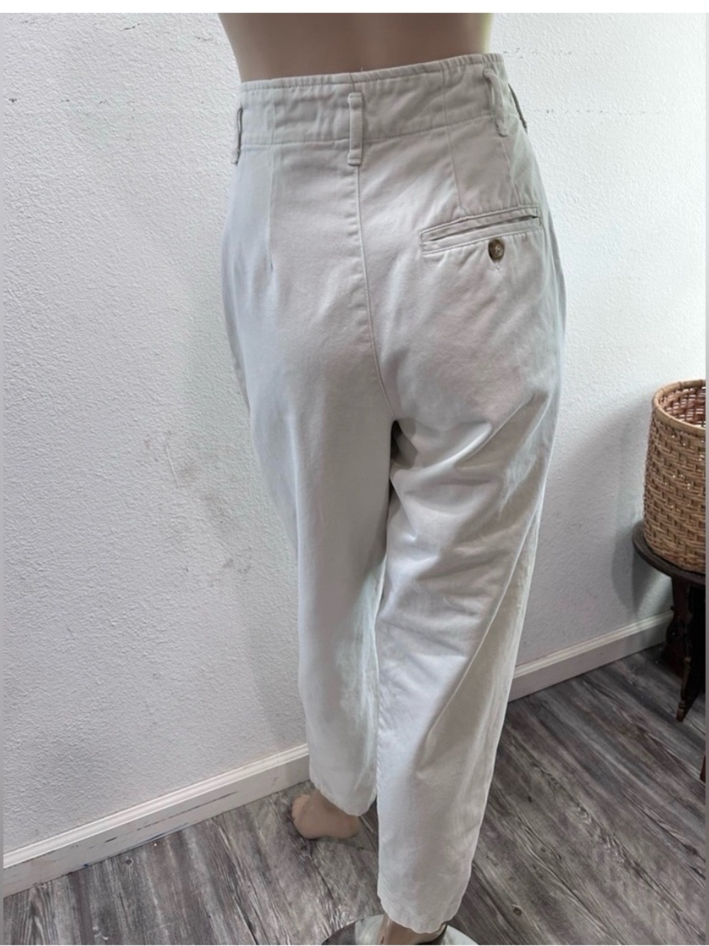 Gap Cream Casual Chinos with Back Welt Pocket